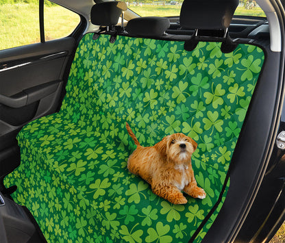 Shamrock Leaf St. Patrick's Day Print Pet Car Back Seat Cover