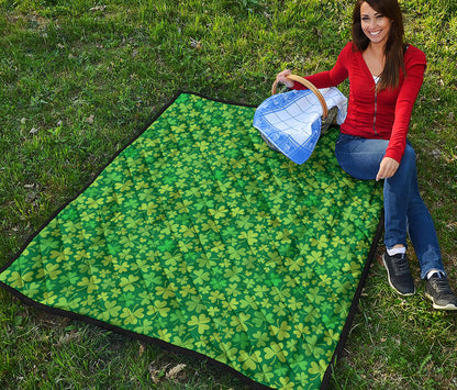 Shamrock Leaf St. Patrick's Day Print Quilt