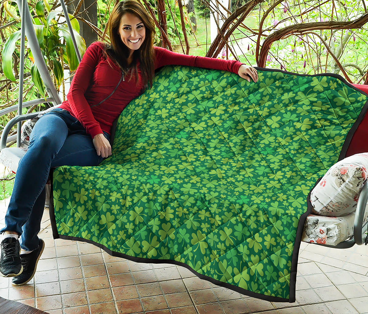Shamrock Leaf St. Patrick's Day Print Quilt