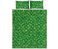 Shamrock Leaf St. Patrick's Day Print Quilt Bed Set
