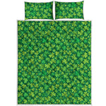 Shamrock Leaf St. Patrick's Day Print Quilt Bed Set