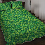 Shamrock Leaf St. Patrick's Day Print Quilt Bed Set