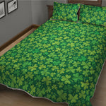Shamrock Leaf St. Patrick's Day Print Quilt Bed Set