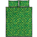 Shamrock Leaf St. Patrick's Day Print Quilt Bed Set