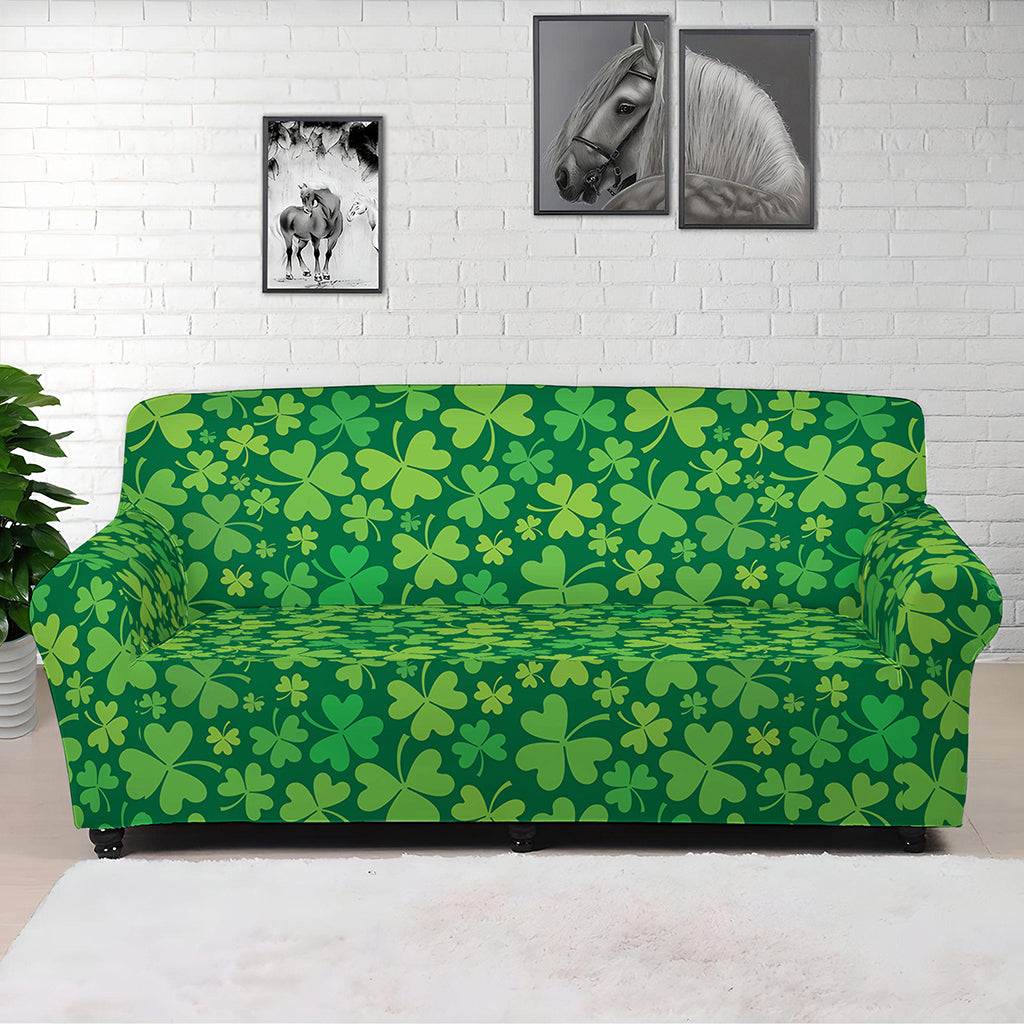 Shamrock Leaf St. Patrick's Day Print Sofa Cover