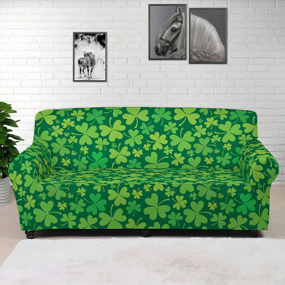 Shamrock Leaf St. Patrick's Day Print Sofa Cover