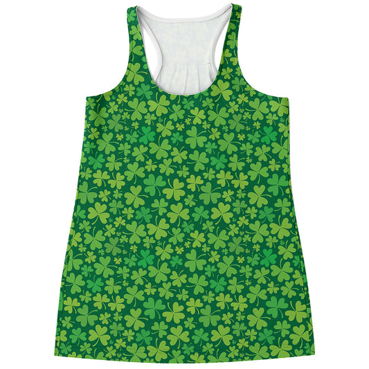 Shamrock Leaf St. Patrick's Day Print Women's Racerback Tank Top