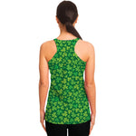 Shamrock Leaf St. Patrick's Day Print Women's Racerback Tank Top