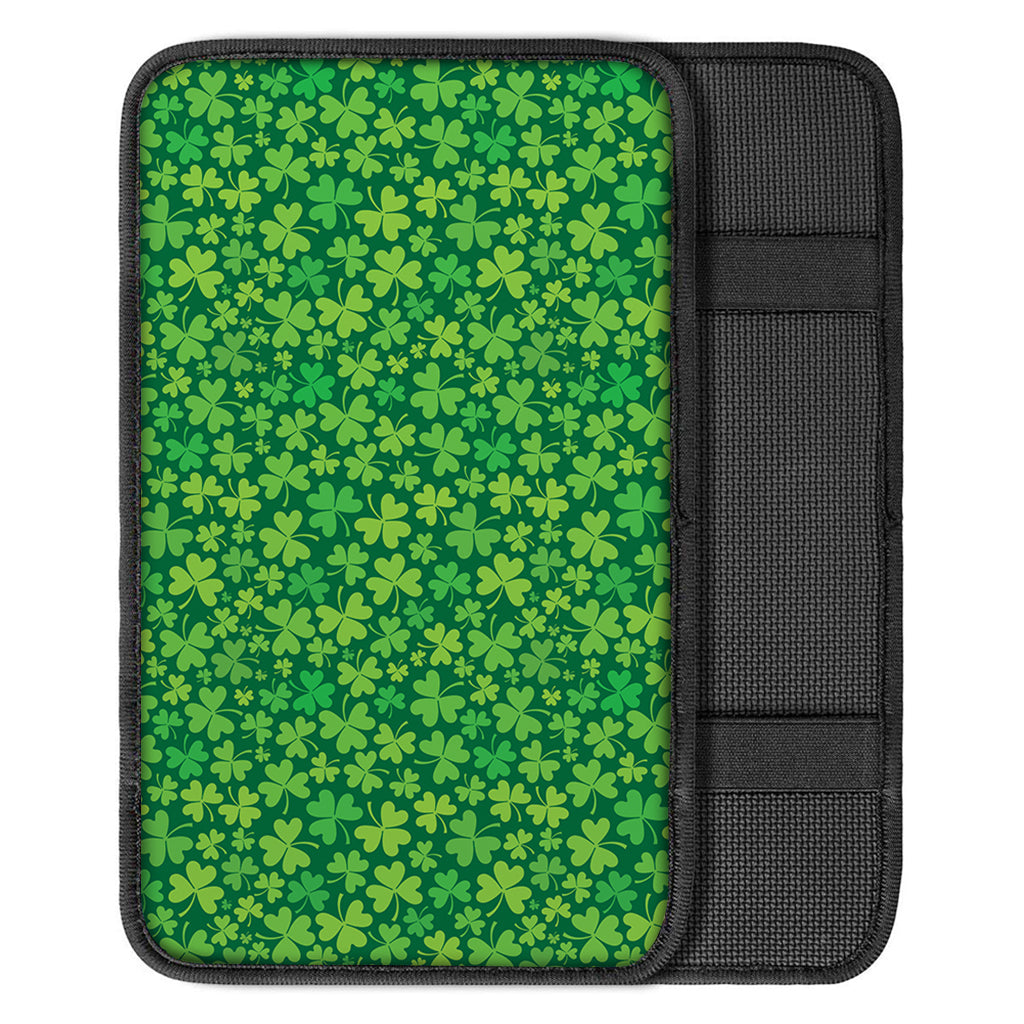 Shamrock Leaf St. Patrick's Day Print Car Center Console Cover