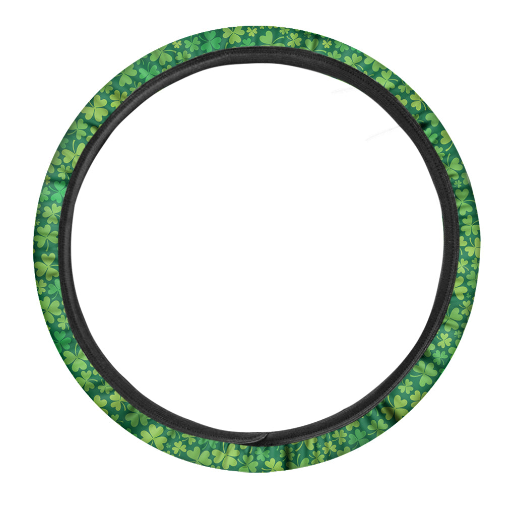 Shamrock Leaf St. Patrick's Day Print Car Steering Wheel Cover