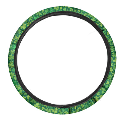 Shamrock Leaf St. Patrick's Day Print Car Steering Wheel Cover