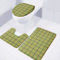 Shamrock Plaid Saint Patrick's Day Print 3 Piece Bath Mat Set
