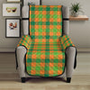 Shamrock Plaid Saint Patrick's Day Print Armchair Protector