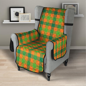 Shamrock Plaid Saint Patrick's Day Print Armchair Protector