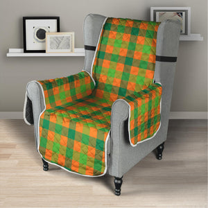 Shamrock Plaid Saint Patrick's Day Print Armchair Protector