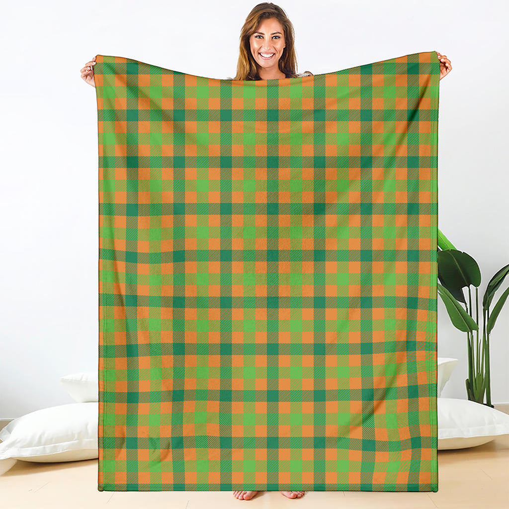 Shamrock Plaid Saint Patrick's Day Print Blanket