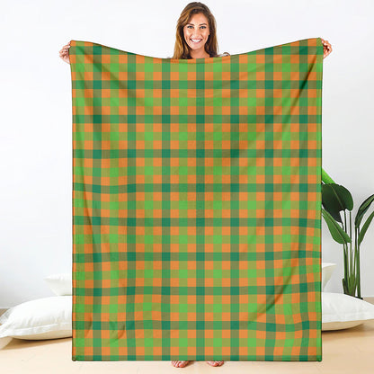 Shamrock Plaid Saint Patrick's Day Print Blanket