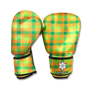 Shamrock Plaid Saint Patrick's Day Print Boxing Gloves