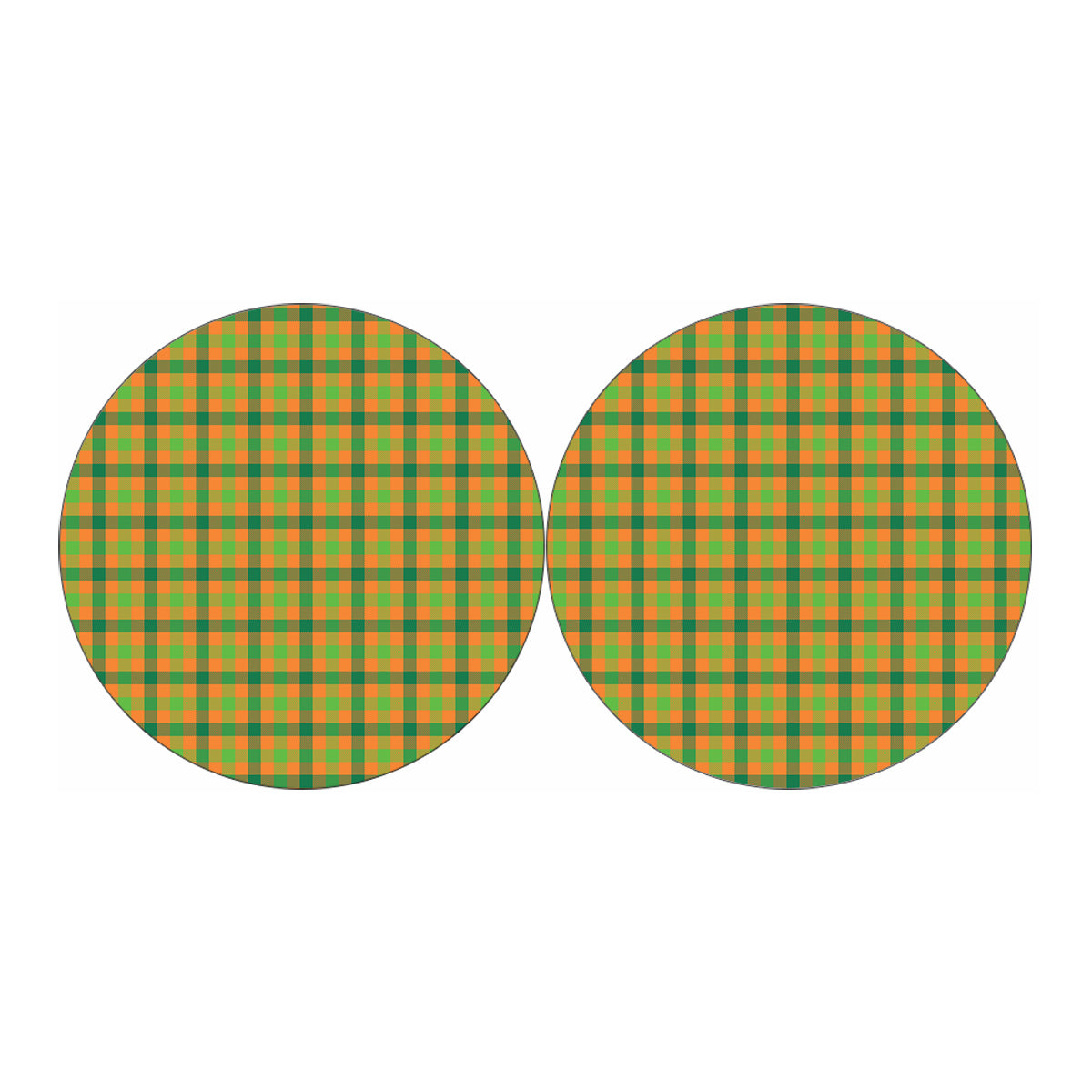 Shamrock Plaid Saint Patrick's Day Print Car Coasters