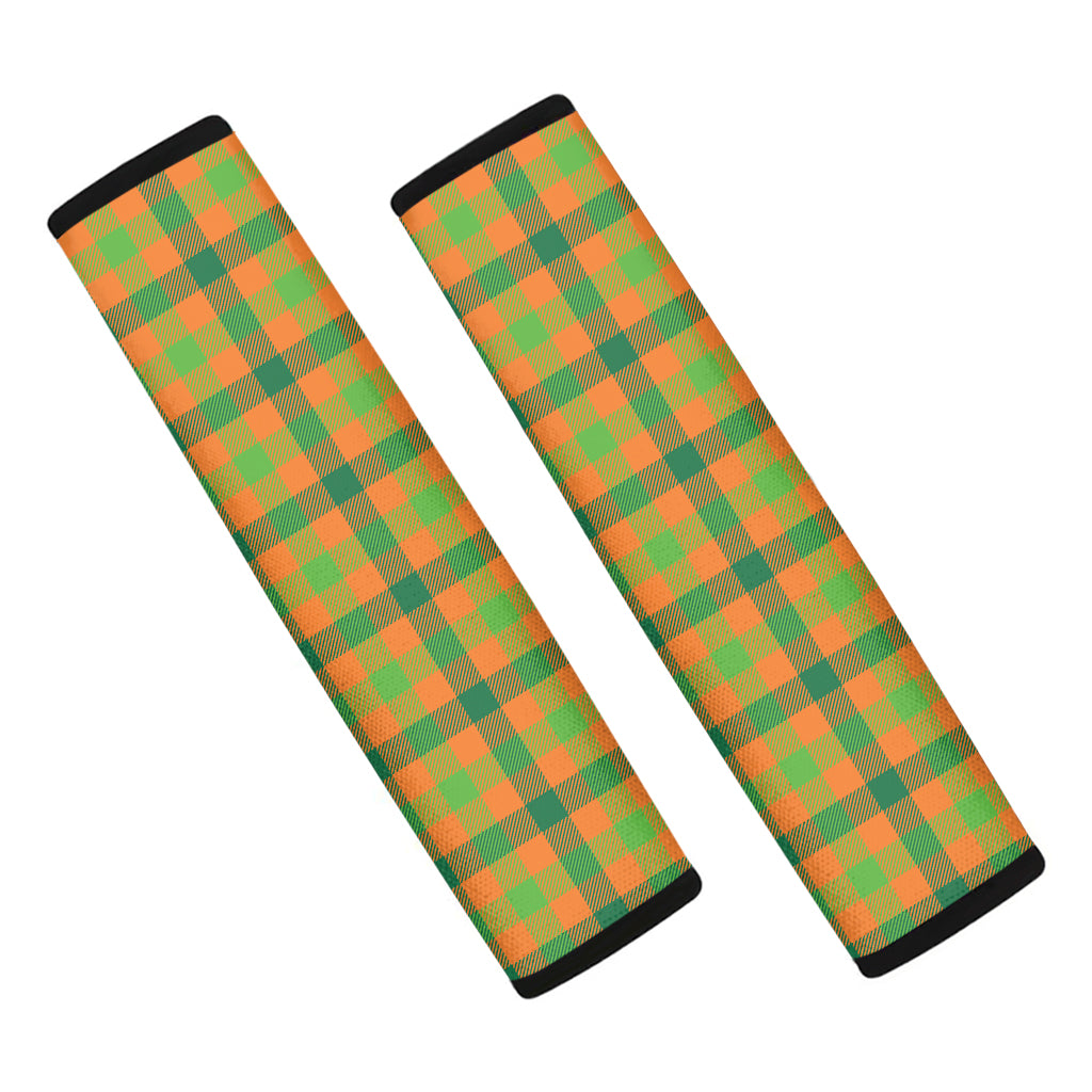 Shamrock Plaid Saint Patrick's Day Print Car Seat Belt Covers
