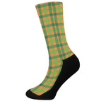 Shamrock Plaid Saint Patrick's Day Print Crew Socks