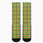 Shamrock Plaid Saint Patrick's Day Print Crew Socks
