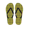 Shamrock Plaid Saint Patrick's Day Print Flip Flops