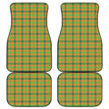 Shamrock Plaid Saint Patrick's Day Print Front and Back Car Floor Mats
