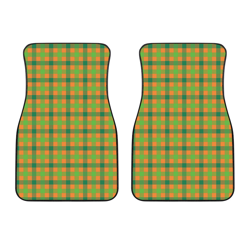 Shamrock Plaid Saint Patrick's Day Print Front Car Floor Mats