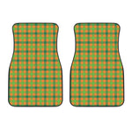 Shamrock Plaid Saint Patrick's Day Print Front Car Floor Mats