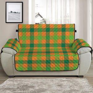 Shamrock Plaid Saint Patrick's Day Print Half Sofa Protector