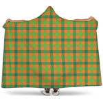 Shamrock Plaid Saint Patrick's Day Print Hooded Blanket