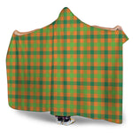 Shamrock Plaid Saint Patrick's Day Print Hooded Blanket