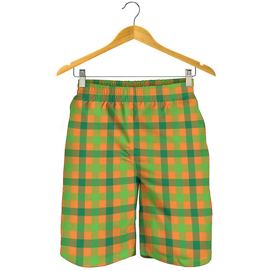 Shamrock Plaid Saint Patrick's Day Print Men's Shorts