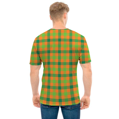 Shamrock Plaid Saint Patrick's Day Print Men's T-Shirt