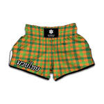 Shamrock Plaid Saint Patrick's Day Print Muay Thai Boxing Shorts