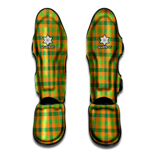 Shamrock Plaid Saint Patrick's Day Print Muay Thai Shin Guard