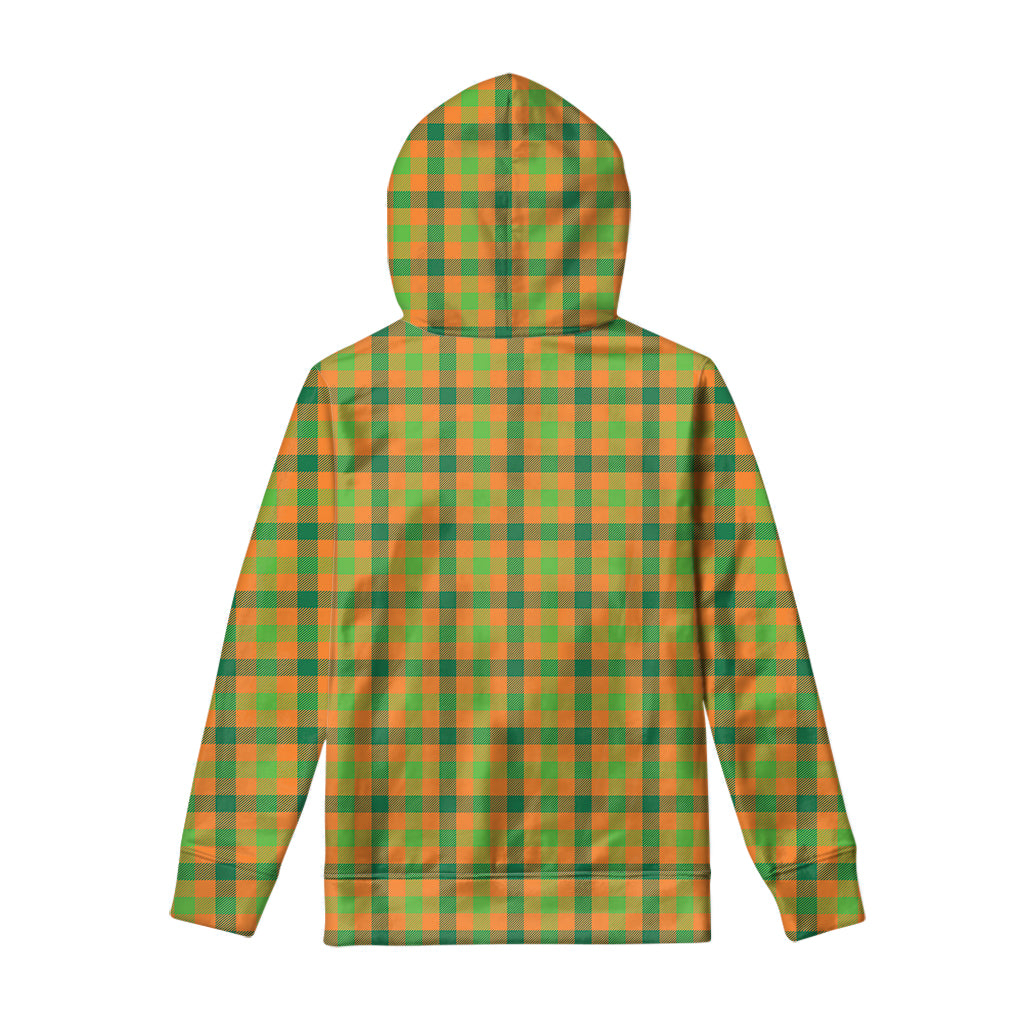 Shamrock Plaid Saint Patrick's Day Print Pullover Hoodie