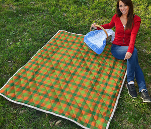 Shamrock Plaid Saint Patrick's Day Print Quilt