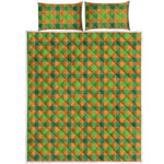Shamrock Plaid Saint Patrick's Day Print Quilt Bed Set