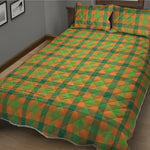 Shamrock Plaid Saint Patrick's Day Print Quilt Bed Set