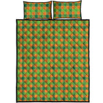 Shamrock Plaid Saint Patrick's Day Print Quilt Bed Set