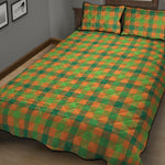 Shamrock Plaid Saint Patrick's Day Print Quilt Bed Set
