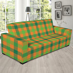 Shamrock Plaid Saint Patrick's Day Print Sofa Slipcover