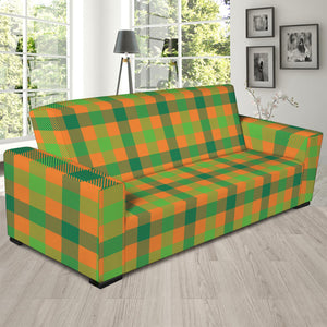 Shamrock Plaid Saint Patrick's Day Print Sofa Slipcover