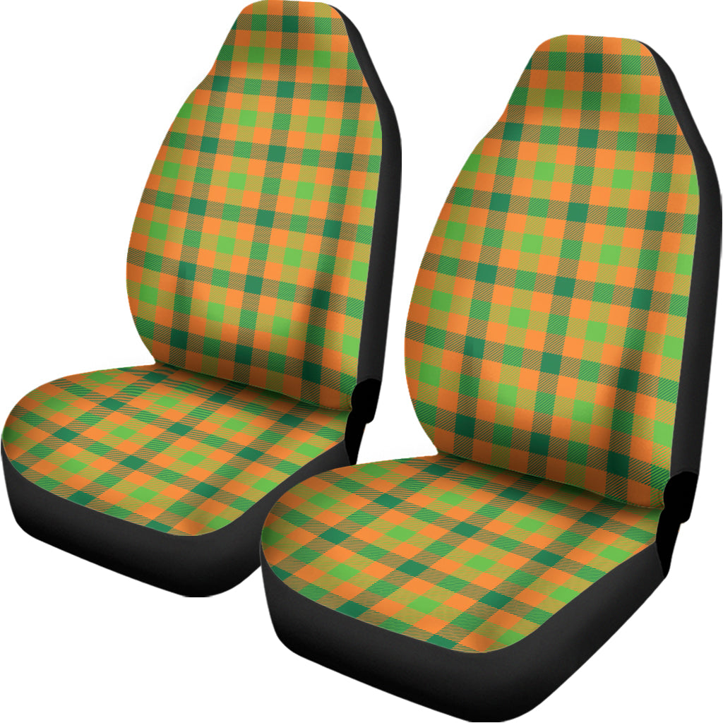 Shamrock Plaid Saint Patrick's Day Print Universal Fit Car Seat Covers
