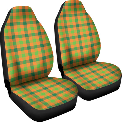 Shamrock Plaid Saint Patrick's Day Print Universal Fit Car Seat Covers