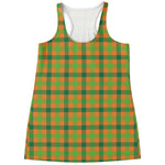 Shamrock Plaid Saint Patrick's Day Print Women's Racerback Tank Top