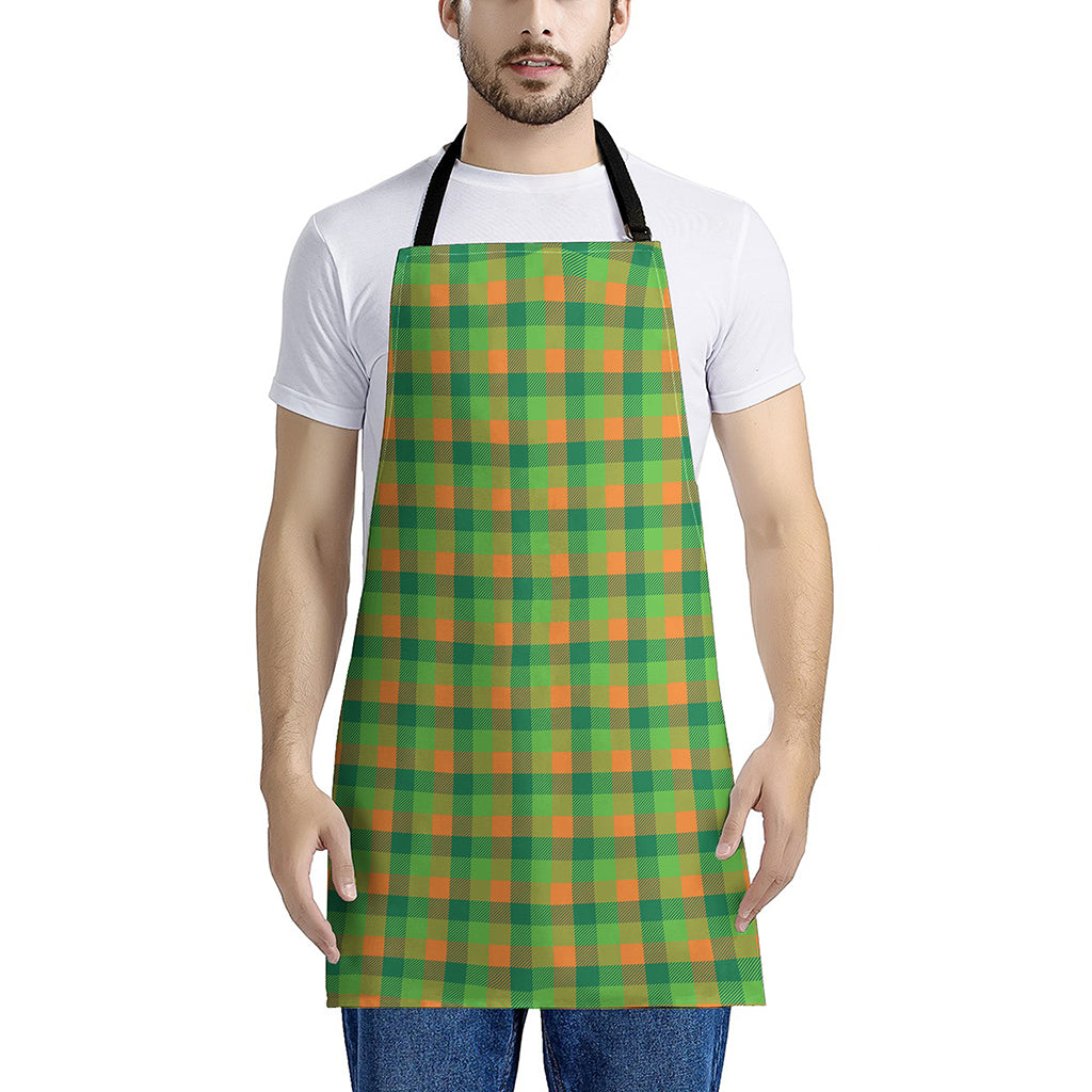 Shamrock Plaid St. Patrick's Day Print Apron