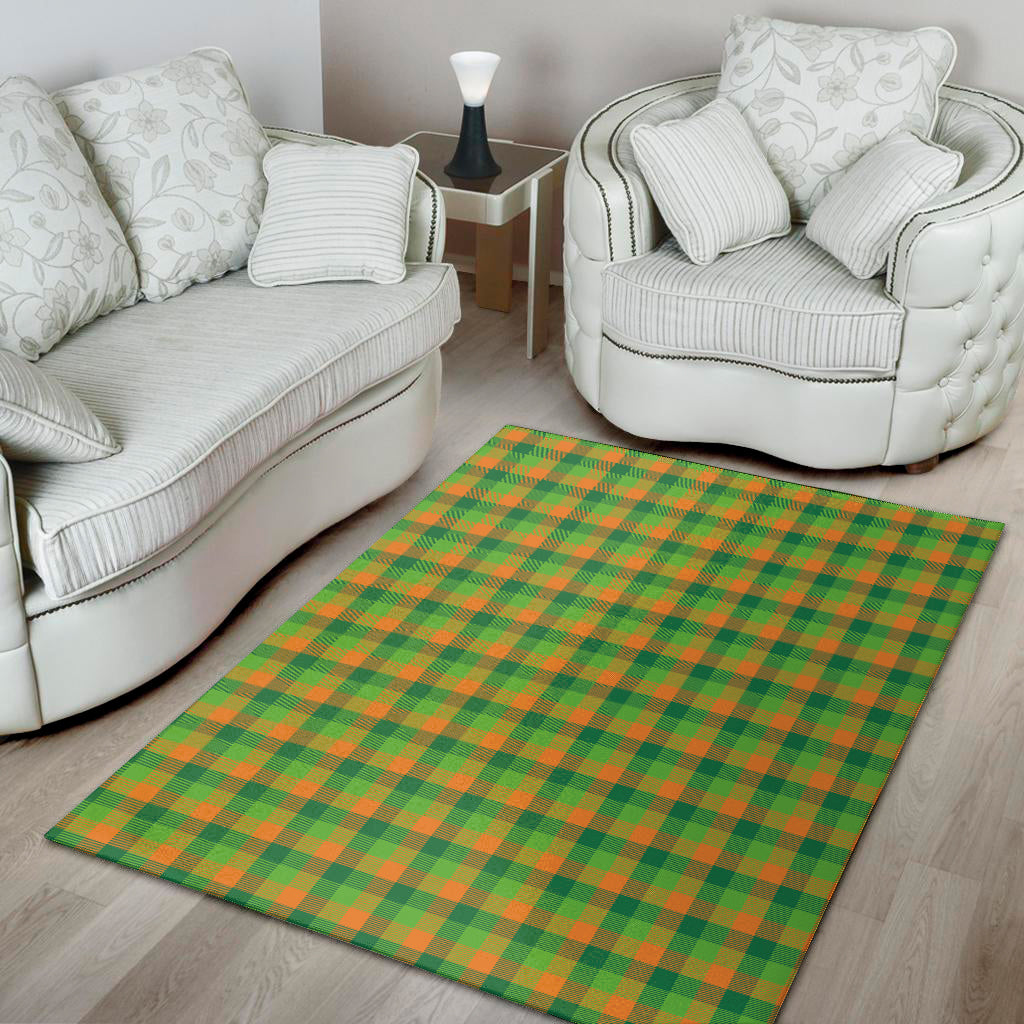 Shamrock Plaid St. Patrick's Day Print Area Rug